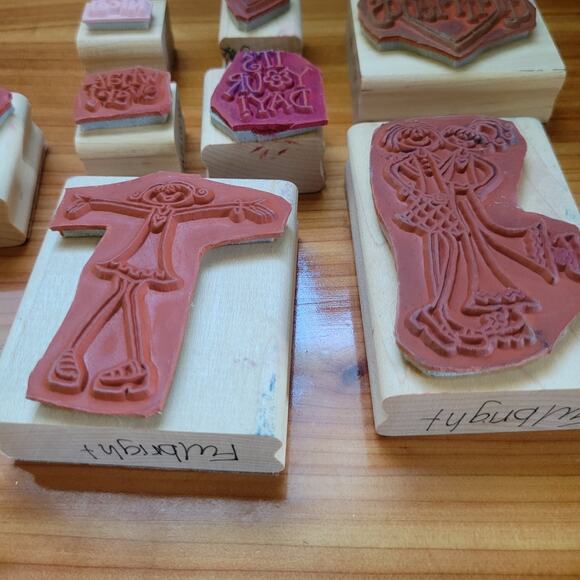 Stampin' Up Girlfriends Rubber Stamp Set 2002 Vintage Craft, Scrapebook, Journal - Picture 3 of 8